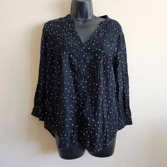 Paige Polka Dot Button Down Long Sleeved Top - Picture 1 of 6